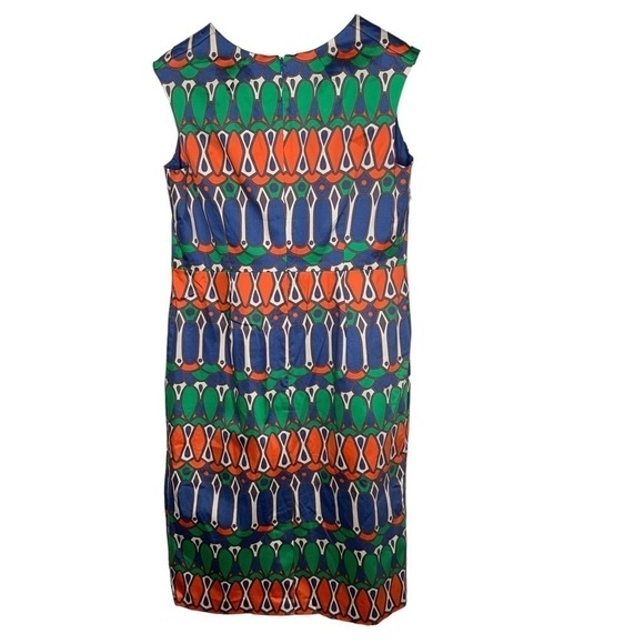 Boden Newburyport Cotton Sateen Sheath Dress size 12L Spring Lined EUC - Picture 8 of 8